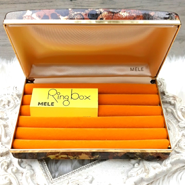 Vtg Nwot Mele Ring Box